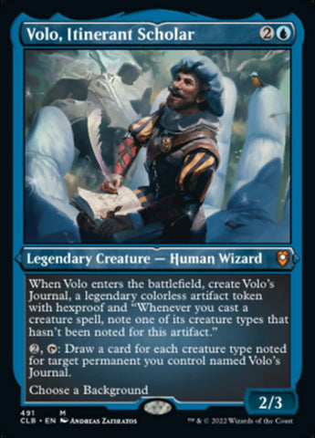 Volo, érudit itinérant (Foil Etched) [Commander Legends: Battle for Baldur's Gate]