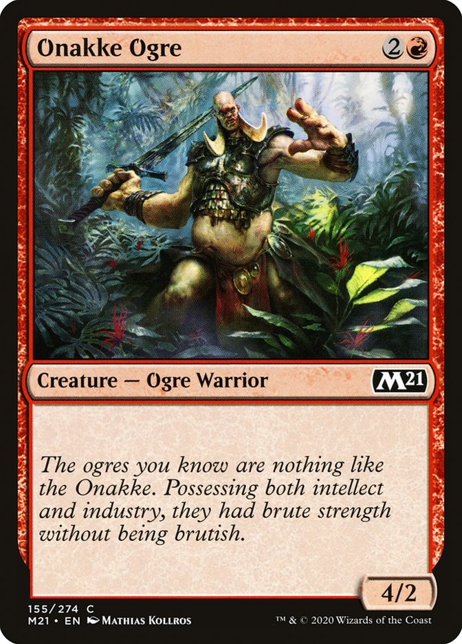 mtg ogre cards Onakke Ogre [Core Set 2021]
