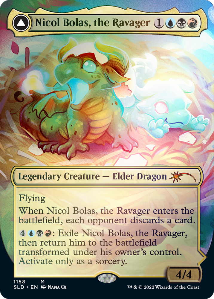 Nicol Bolas, le Dévastateur // Nicol Bolas, l'Éveillé (Sans bordure) [Secret Lair : De Mignon à Brutal]