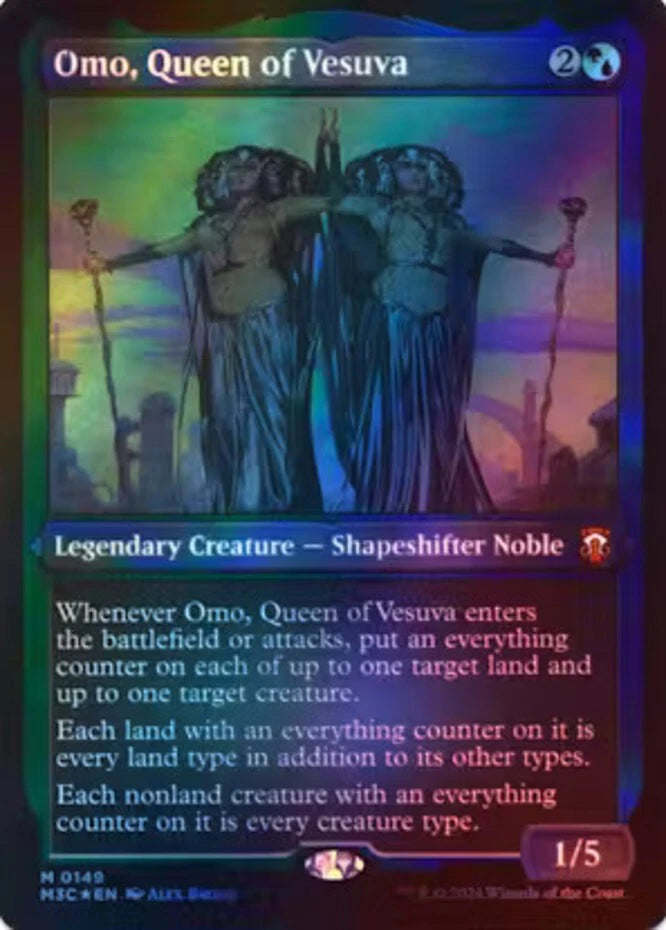 Omo, Queen of Vesuva (Display Commander) (Ripple Foil) [Modern Horizons 3 Commander]