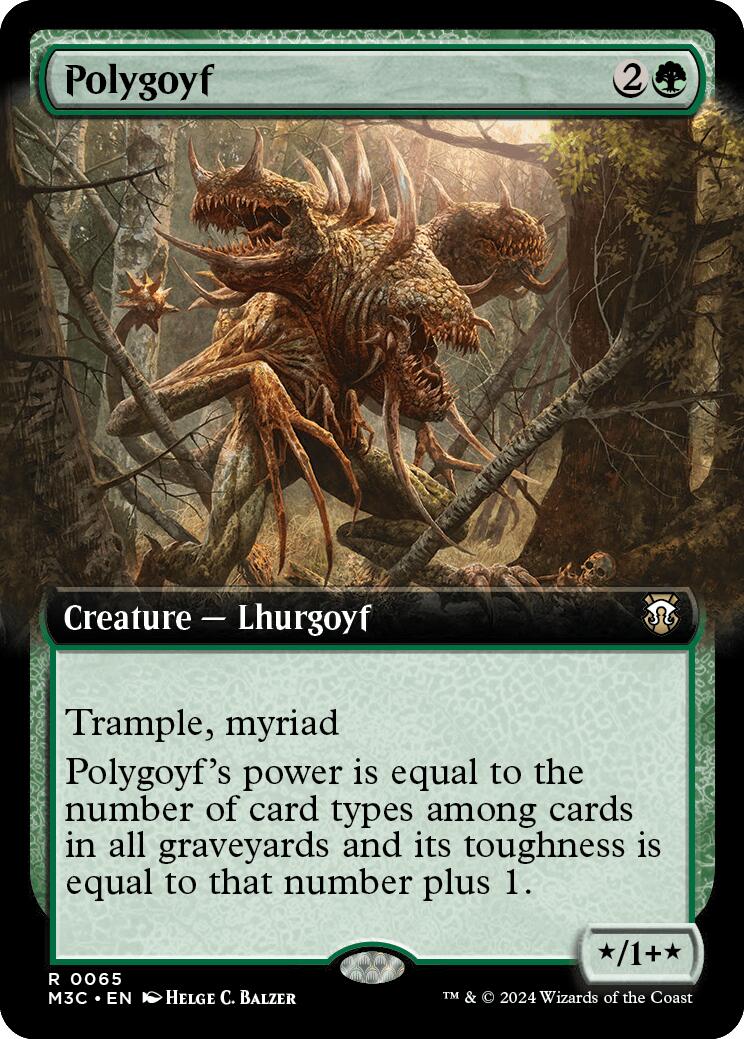 Polygoyf (Extended Art) (Ripple Foil) [Modern Horizons 3 Commander]