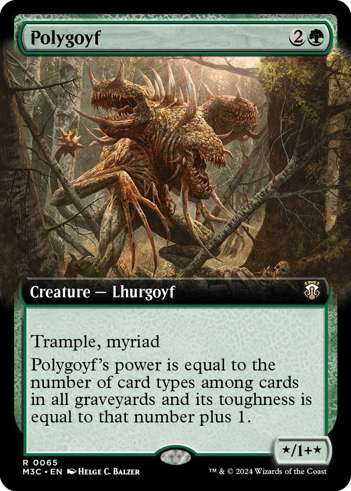 Polygoyf (Extended Art) (Ripple Foil) [Modern Horizons 3 Commander]