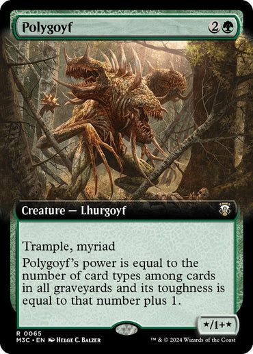 Polygoyf (Extended Art) (Ripple Foil) [Modern Horizons 3 Commander]