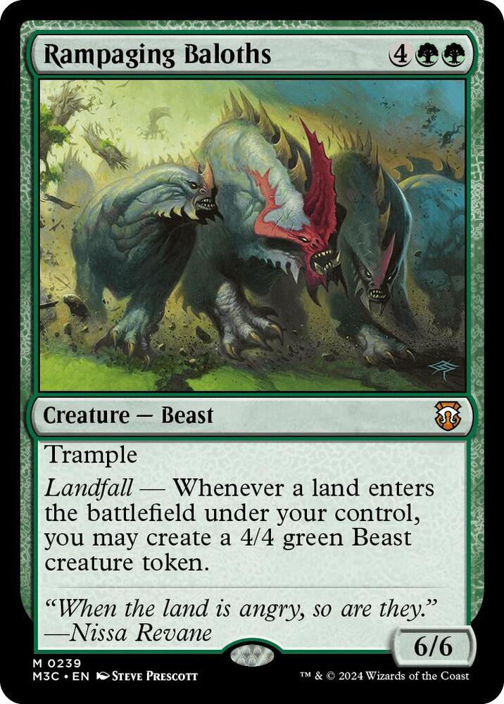 Rampaging Baloths (Ripple Foil) [Modern Horizons 3 Commander]