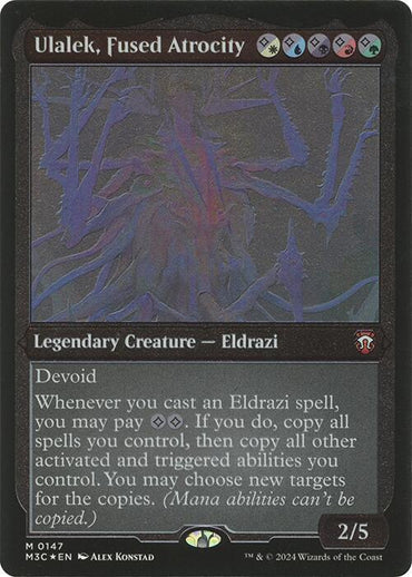 Ulalek, Fused Atrocity (Display Commander) (Ripple Foil) [Modern Horizons 3 Commander]