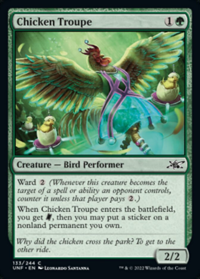 mtg chicken cards Chicken Troupe [Unfinity]