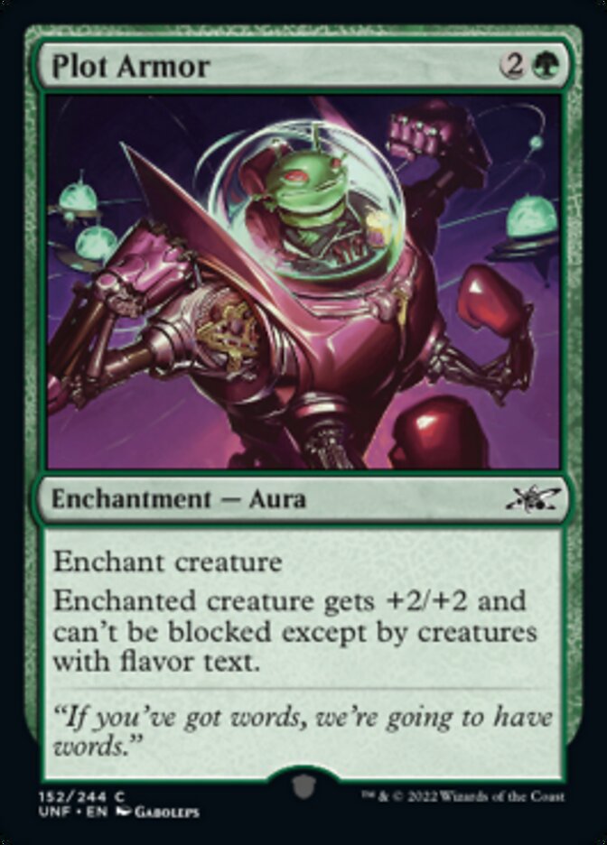 plotting cards mtg Plot Armor [Unfinity]