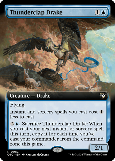 Thunderclap Drake (Extended Art) [Outlaws of Thunder Junction Commander]